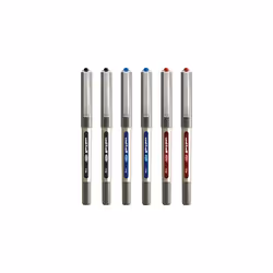 EYE UB157 Rollerball Pens 07mm Nib Black Blue Red Pack of 6