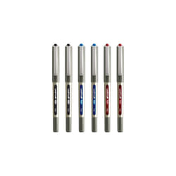 EYE UB157 Rollerball Pens 07mm Nib Black Blue Red Pack of 6