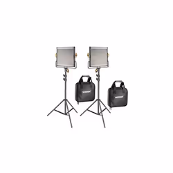 2 Pack Dimmable Bicolor 480 LED Video Light and Stand Lighting Kit Includes 32005600K CRI 96 LED Panel with U Bracket 748 inc ...