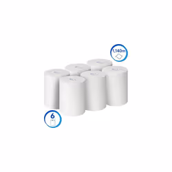 Essential Slimroll Rolled Hand Towels 6695 Rolled Paper Towels 6 x 190m White Paper Towel Rolls 1140m total