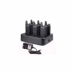 RT622 Walkie Talkie PMR446 Mini 2 Way Radio Rechargeable with 6 Way Charger Portable License Free VOX Professional Walkie Tal ...