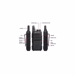 RT622 Walkie Talkie PMR446 Mini 2 Way Radio Rechargeable with 6 Way Charger Portable License Free VOX Professional Walkie Talkies for Adults School
