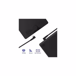 HS610 Graphics Drawing Tablet 10 x 6 Inch Graphic Tablet with Touch Ring 60 Tilt Function Compatible with Mac Windows Android Ideal for Work from Home