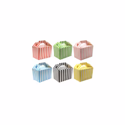 40 x Stripe Design ChildrenKids Party Boxes Carry Food Meal Fun Picnic Birthday Wedding FavourBaby Shower Party Halloween Tri ...