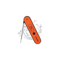 IHT1P Meat Thermometer Food ThermometerInstant Read Meat Thermometer Digital Probe with Rechargeable Backlight Hanging Calibration Foldable Orange