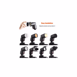 V1C with AKR1 Accessories Kit 76Ws 24G TTL Round Head Flash Speedlight 18000 HSS Speedlite 480 Full Power Flashes 15s Recycle Time 2600mAh Battery 10