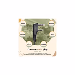 EEK009 Walkie Talkie Earpiece with PTT MIC Radio Surveillance Headset Covert Acoustic Tube Earpieces Compatible with RT668 RT619 RT617 RT618 RT24 RT27