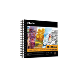 Mix Media Pad Ohuhu 225210mm Drawing Sketchbook Pad 200gsm Heavyweight Papers 62 Sheets124 Pages SpiralBound Sketch Pad for Acrylic Watercolor