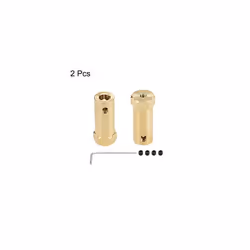 Hex Coupler 6mm Bore Motor Hex Brass Shaft Coupling Flexible Connector for Car Wheels Tires Shaft Motor 2pcs