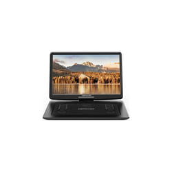 179 Portable DVD Player with 156 Large HD Swivel Screen 6 Hour Rechargeable Battery Support USBSD CardSync TVMultiple Disc Formats High Volume Speaker