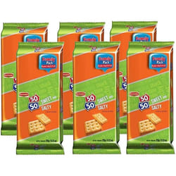 Britannia 50-50 Biscuits 372g - Pack of 6