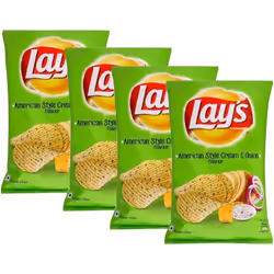 Lays American Cream & Onion 50g - Pack of 4