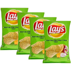 Lays American Cream & Onion 50g - Pack of 4