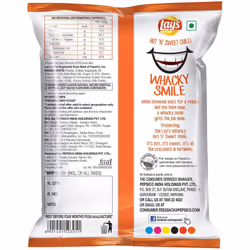 Lays Hot & Sweet Chilli 50g - Pack of 4