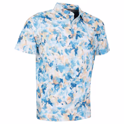 Callaway Golf Mens 2023 X-Ray Floral Stretch Fabric Sustainable Polo Shirt - S, Bright White