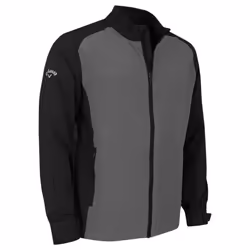 Callaway Golf Mens 2024 Full Zip Windproof Water Resistant Colour Block Jacket - XXL, Medium Grey Heather
