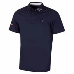 Callaway Golf Mens Chev Odyssey Moisture Wicking Recycled Polo Shirt - XL, Peacoat