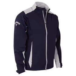 Callaway Golf Mens Stormlite II Waterproof Swing Tech Adjustable Jacket - M, Peacoat/Pearl Blue