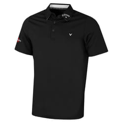 Callaway Golf Mens Chev Odyssey Moisture Wicking Recycled Polo Shirt - M, Caviar