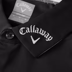 Callaway Golf Mens Chev Odyssey Moisture Wicking Recycled Polo Shirt - M, Caviar
