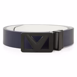 Callaway Golf Mens 2024 Reversible Leather Cut To Fit Chev Logo Buckle Belt - One Size, Peacoat