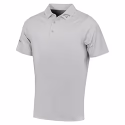Callaway Golf Mens 2024 Classic Jacquard Stretch Moisture Wicking Polo Shirt - S, Gray Dawn