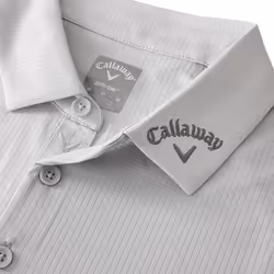 Callaway Golf Mens 2024 Classic Jacquard Stretch Moisture Wicking Polo Shirt - S, Gray Dawn