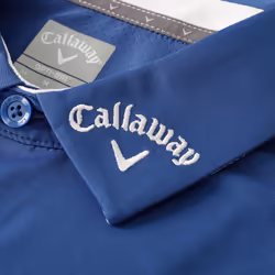 Callaway Golf Mens Chev Odyssey Moisture Wicking Recycled Polo Shirt - L, Galaxy Blue