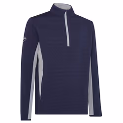 Callaway Golf Mens 2025 Midweight SwingTech Stretch Textured Golf Sweater - L, Peacoat