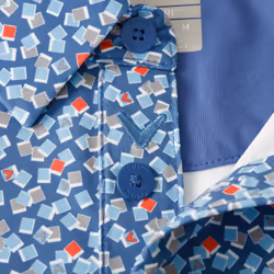 Callaway Golf Mens 2024 Polaroid Confetti SwingTech Stretch Golf Polo Shirt - S, Galaxy Blue
