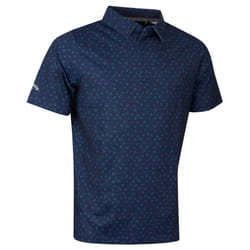 Callaway Golf Mens 2024 All Over Drive SwingTech Stretch Golf Polo Shirt - S, Peacoat