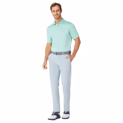 Callaway Golf Mens 2025 Swingtech Solid Stretch Moisture Wicking Polo Shirt - M, Neptune Green