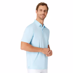 Callaway Golf Mens 2025 Swingtech Solid Stretch Moisture Wicking Polo Shirt - M, Arctic Paradise