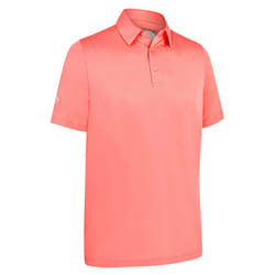 Callaway Golf Mens 2025 Swingtech Solid Stretch Moisture Wicking Polo Shirt - M, Strawberry Pink