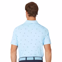 Callaway Golf Mens 2025 All Over Birdie Moisture Wicking Golf Polo Shirt - XL, Arctic  Paradise