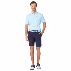Callaway Golf Mens 2025 All Over Birdie Moisture Wicking Golf Polo Shirt - XL, Arctic  Paradise