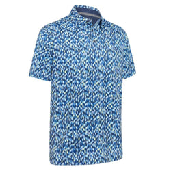 Callaway Golf Mens 2025 Kaleidoscope Chev Moisture Wicking Golf Polo Shirt - XL, Peacoat
