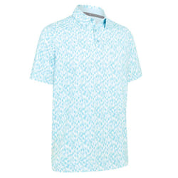 Callaway Golf Mens 2025 Kaleidoscope Chev Moisture Wicking Golf Polo Shirt - L, Arctic  Paradise
