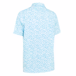 Callaway Golf Mens 2025 Kaleidoscope Chev Moisture Wicking Golf Polo Shirt - L, Arctic  Paradise