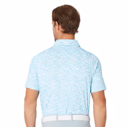 Callaway Golf Mens 2025 Kaleidoscope Chev Moisture Wicking Golf Polo Shirt - XL, Arctic  Paradise