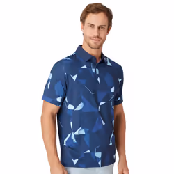 Callaway Golf Mens 2025 Kick Flip Print Moisture Wicking Golf Polo Shirt - L, Peacoat