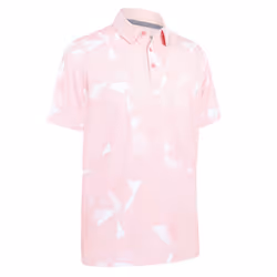 Callaway Golf Mens 2025 Kick Flip Print Moisture Wicking Golf Polo Shirt - L, Strawberry Pink