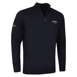 Callaway Golf Mens 2025 1/4 Zip Blended Merino Mix Odyssey Thermal Sweater - XXXL, Navy Blue