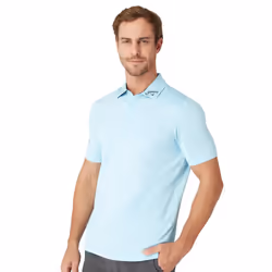 Callaway Golf Mens 2025 Chev Odyssey Moisture Wicking Recycled Polo Shirt - L, Arctic Paradise