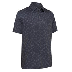 Callaway Golf Mens 2025 All-over Large Chev Wicking Stretch Golf Polo Shirt - L, Caviar