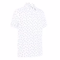 Callaway Golf Mens 2025 All-over Large Chev Wicking Stretch Golf Polo Shirt - XL, Bright White