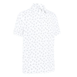 Callaway Golf Mens 2025 All-over Large Chev Wicking Stretch Golf Polo Shirt - XL, Bright White