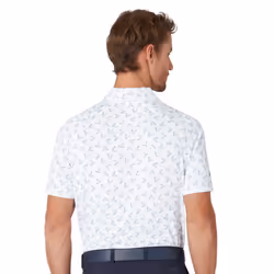 Callaway Golf Mens 2025 All-over Large Chev Wicking Stretch Golf Polo Shirt - XL, Bright White