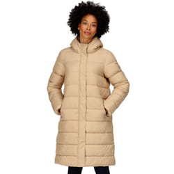 Regatta Womens Bodie Long Line Hooded Outdoor Warm Winter Padded Jacket Coat - 14, Oat