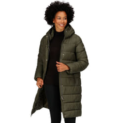 Regatta Womens Bodie Long Line Hooded Outdoor Warm Winter Padded Jacket Coat - 16, Dark Khaki